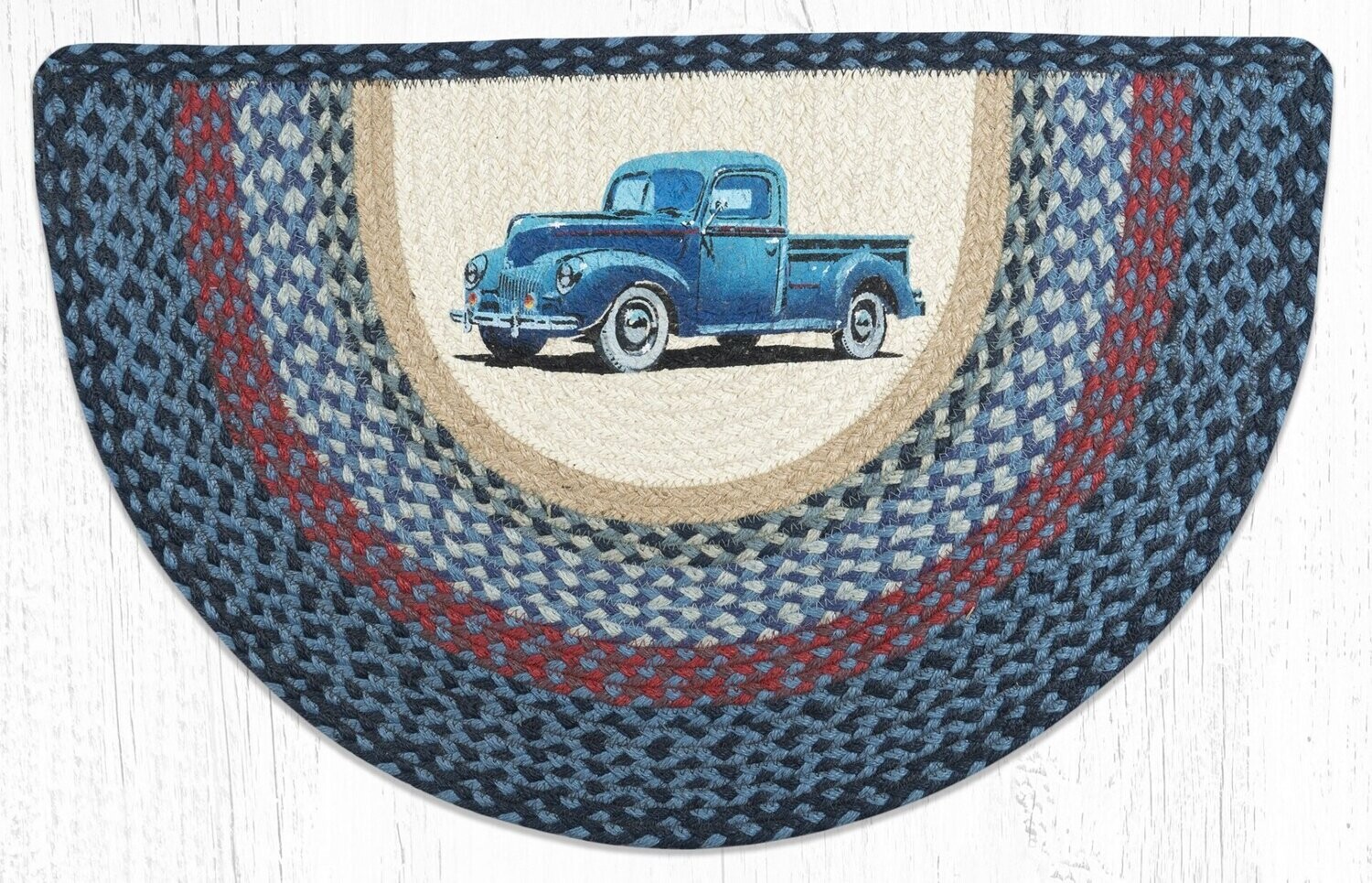 Blue Truck Slice Rug