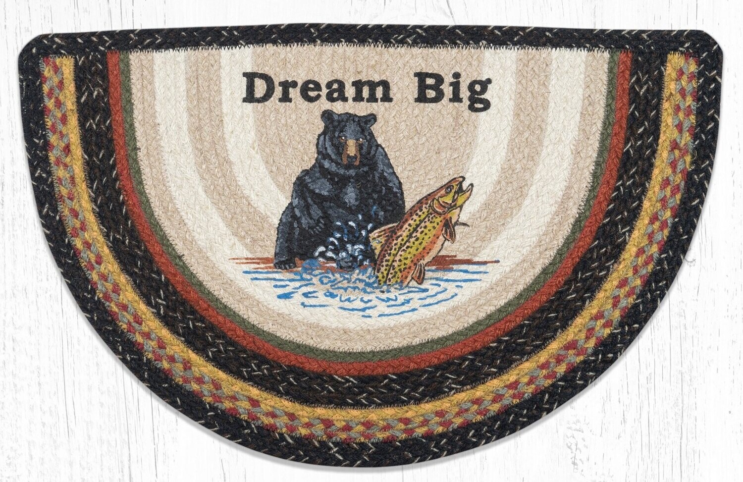 Dream Big Bear and Fish Slice Rug