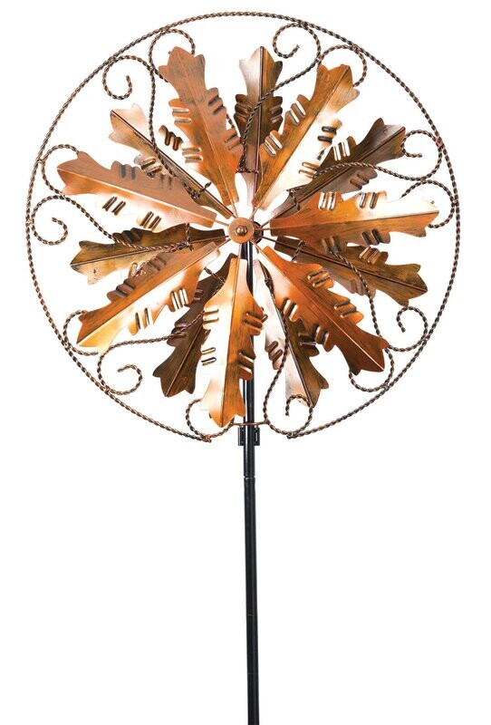 Large 85" Feather Wind Spinner Stake