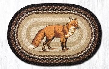 Fox Oval Patch Braided Rug