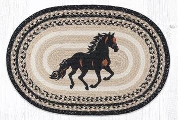 Stallion Oval Patch Braided Rug