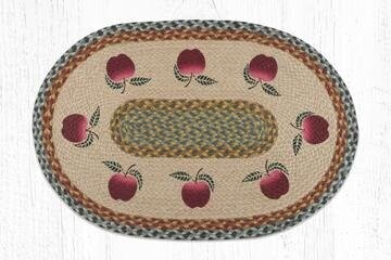 Apples Oval Patch Braided Rug