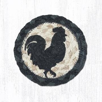 7" Round Rooster Silhouette