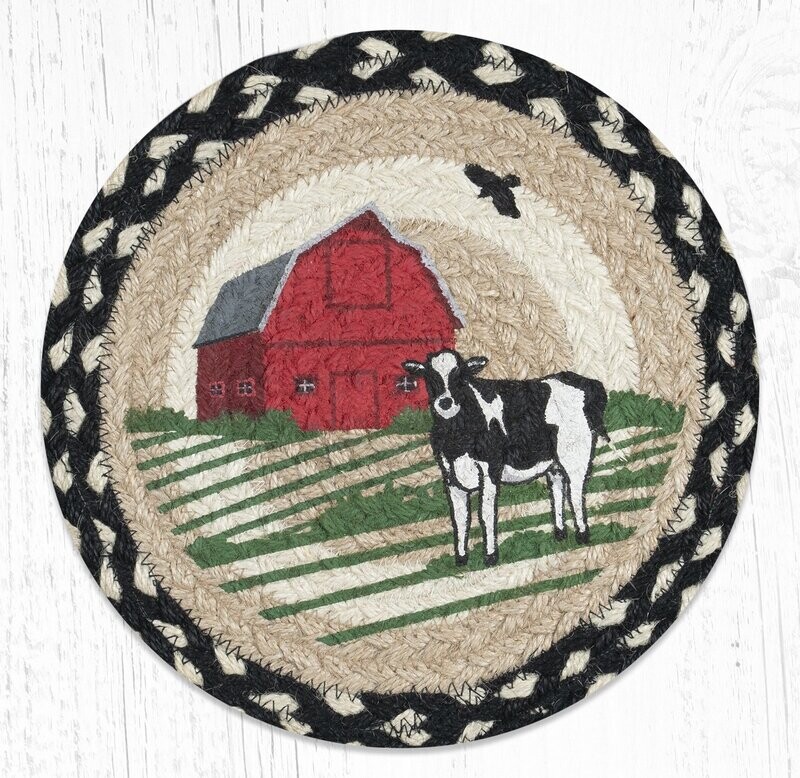 10" Round Trivet - Red Barn