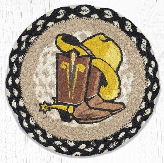 10" Round Trivet - Cowboy