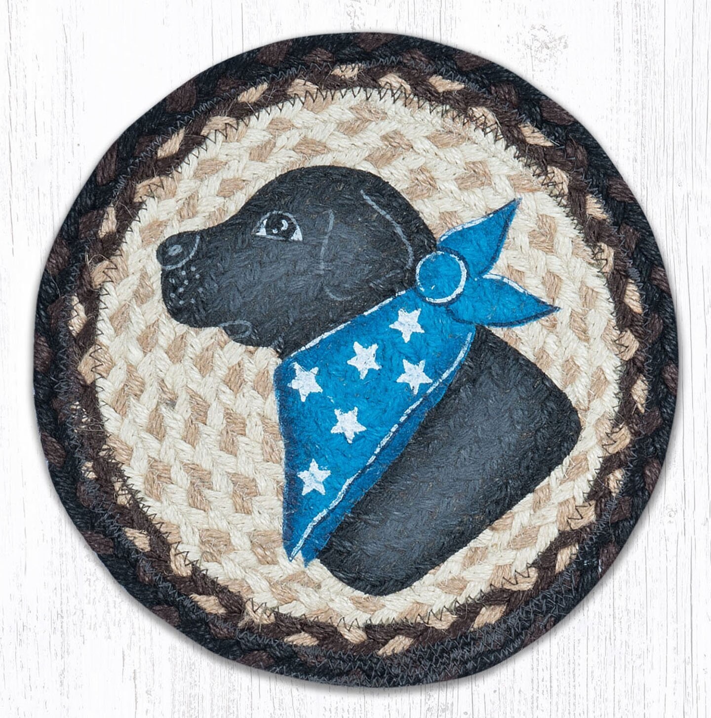 10" Round Trivet - Black Lab