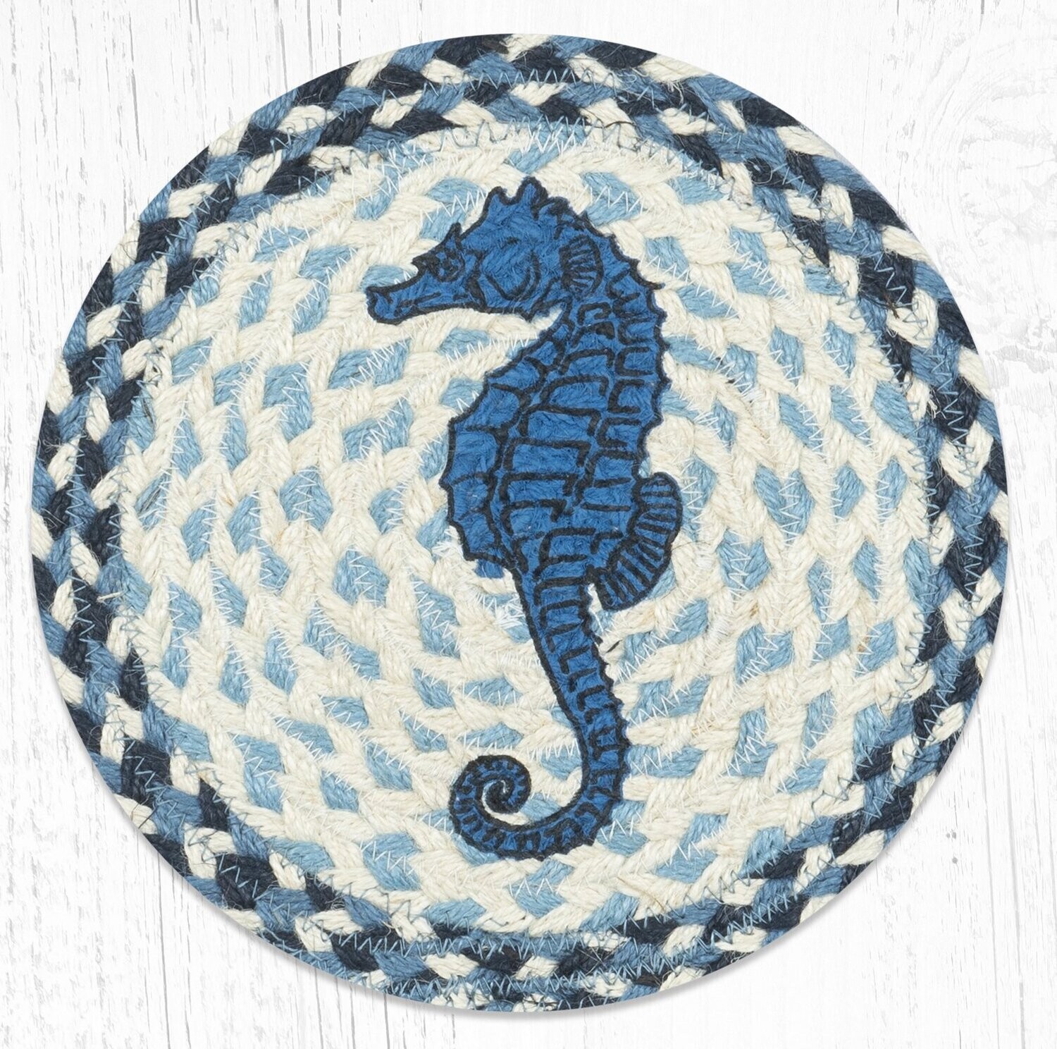 10" Round Trivet - Seahorse