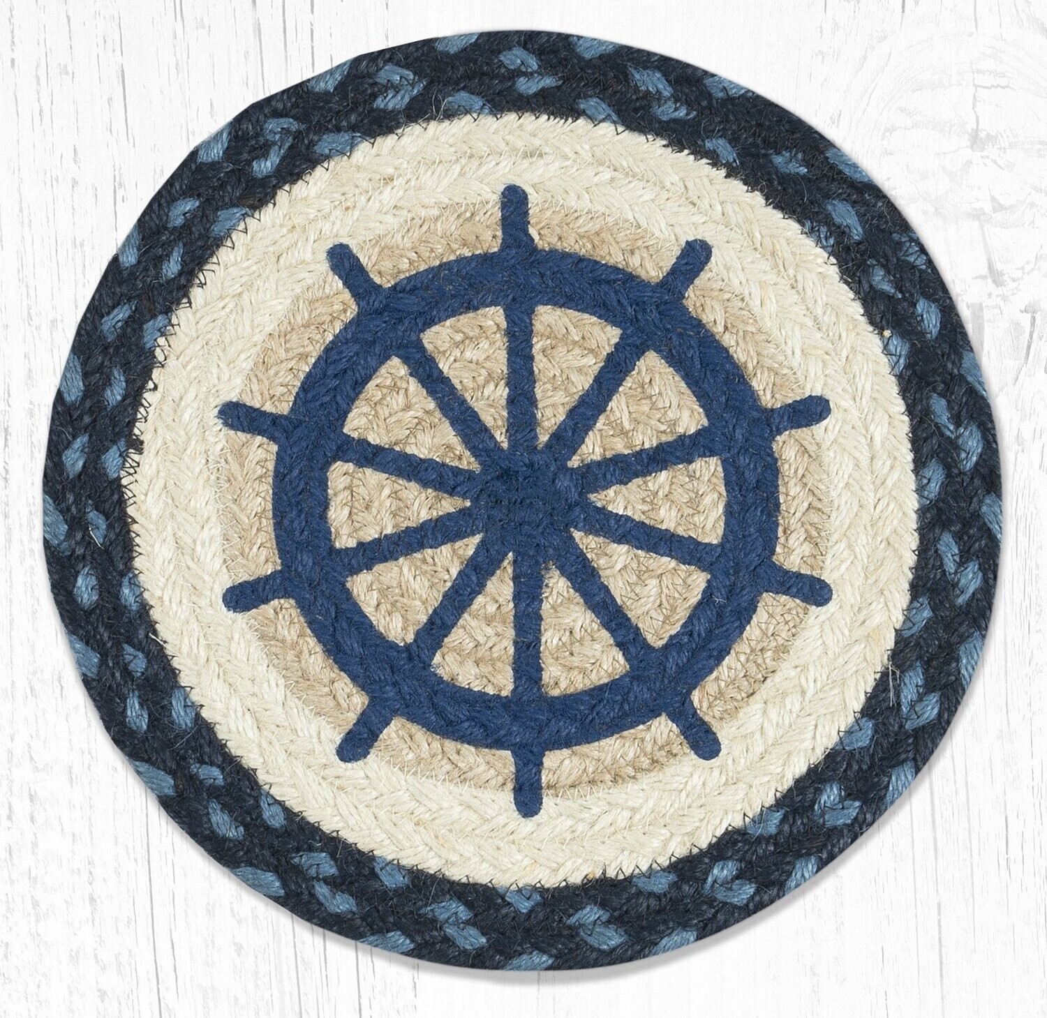 10" Round Trivet - Ship Wheel