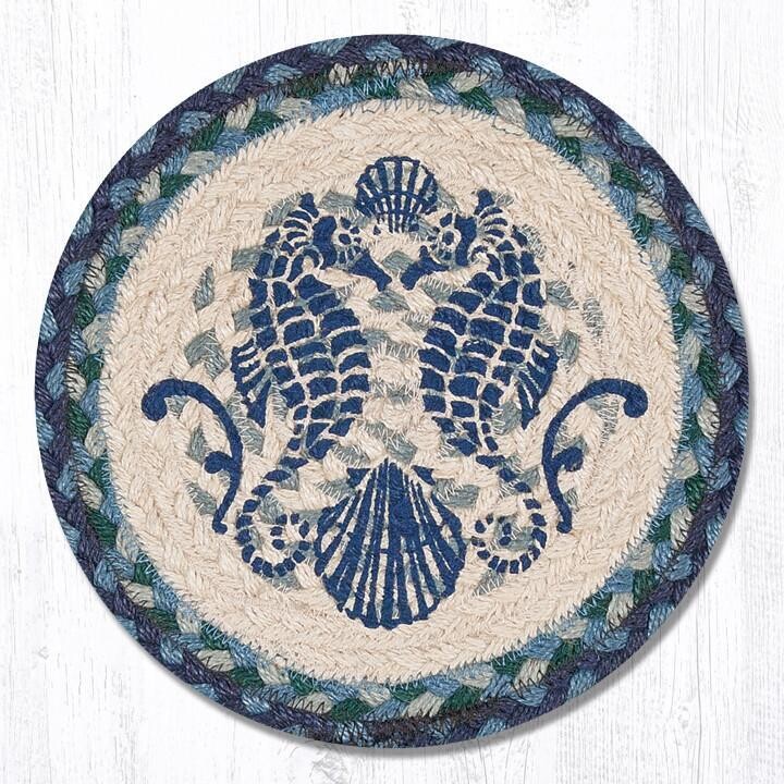 10" Round Trivet - Shells & Seahorses