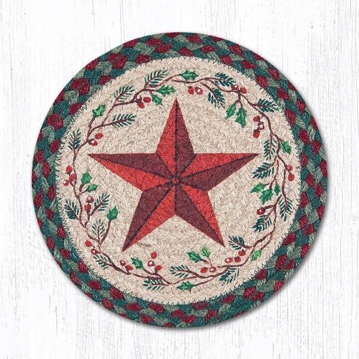 10" Round Trivet - Holiday Barn Star