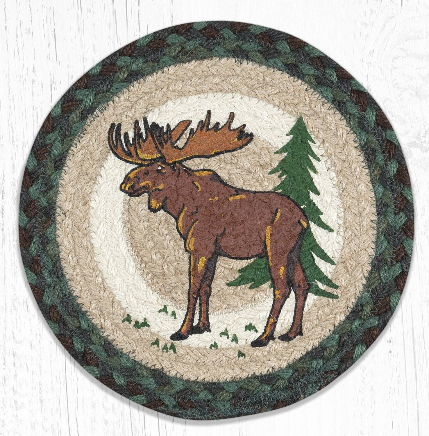 10" Round Trivet - Highland Moose