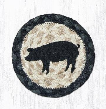 7" Round Pig Silhouette