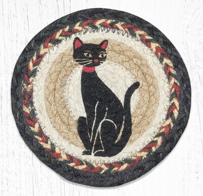 7" Round Crazy Cat