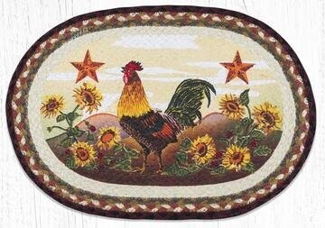 Oval Place mat - Morning Rooster