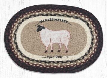 Oval Place mat - Farmhouse Sheep