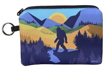 Bigfoot Scene Neoprene Travel Wallet/Coin Purse