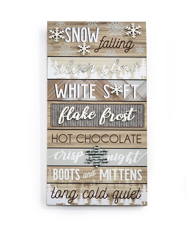 Winter Wall Plaque Sign