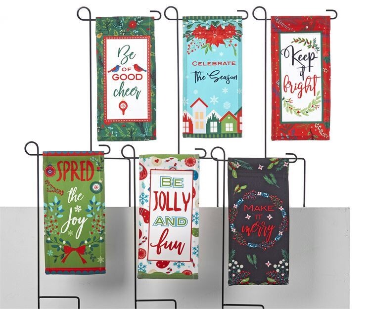 Christmas Mini Garden Flag with Garden Stake