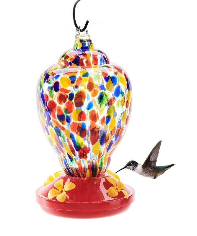 Multi-colored Hummingbird Feeder