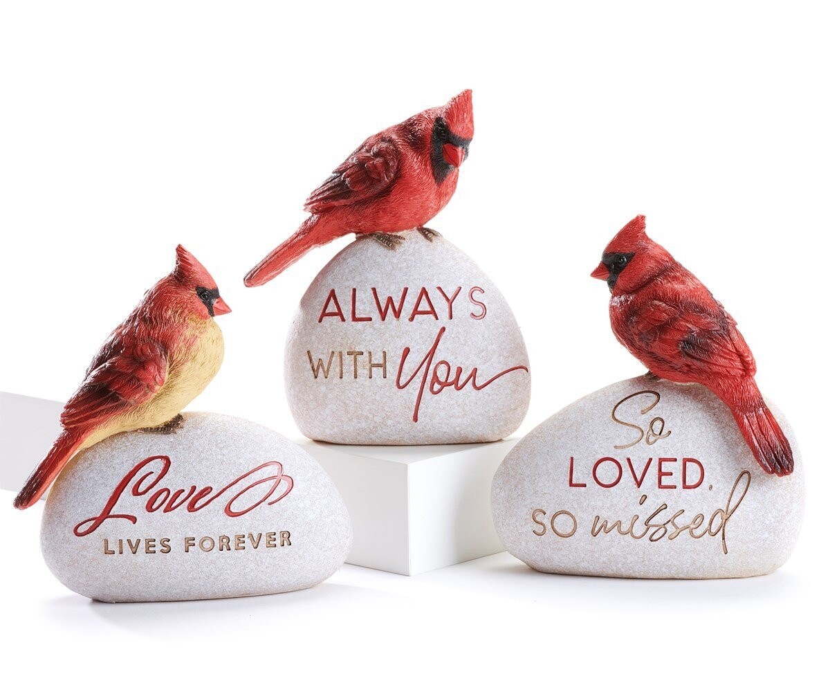 Cardinal Sentiment Garden Rock, 3 Asst.