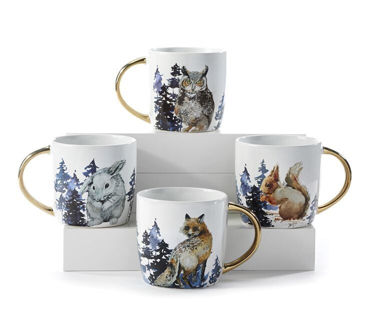 Large Ceramic Mug  featuring Wilderness Animal, 4 Asst.
