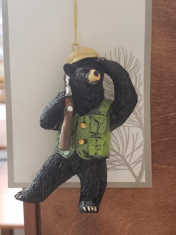 Black Bear Hunting Ornament