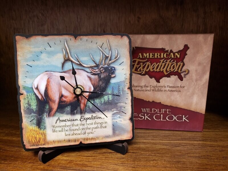 American Expedition Desk Clock - Elk