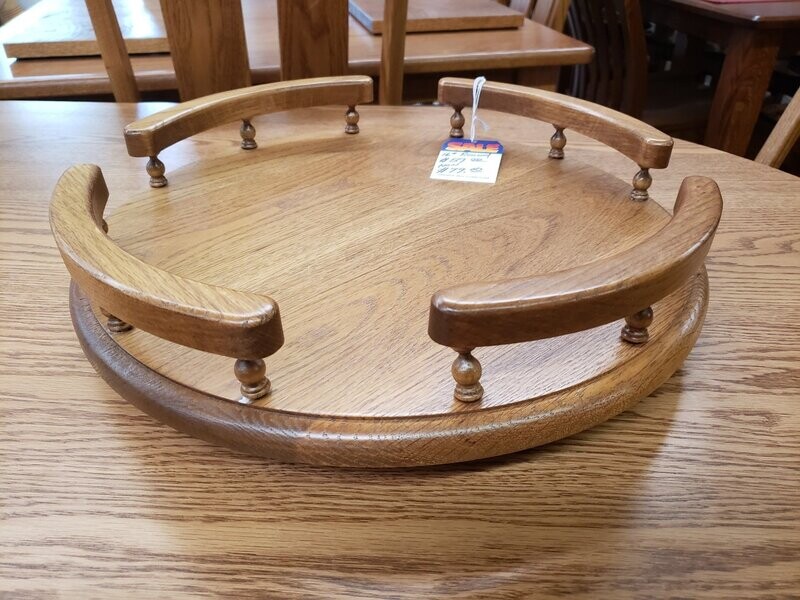 16" Solid Oak Lazy Susan