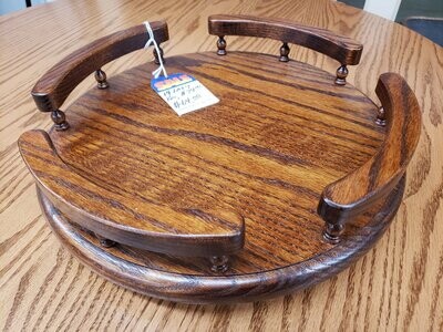 14" Solid Oak Lazy Susan