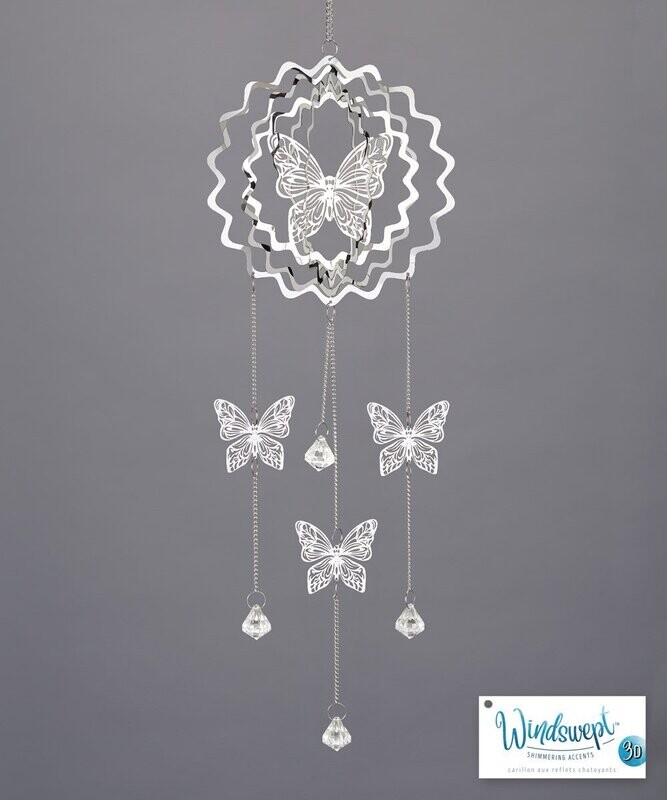Stainless Steel 3D Butterfly Wind Chime
