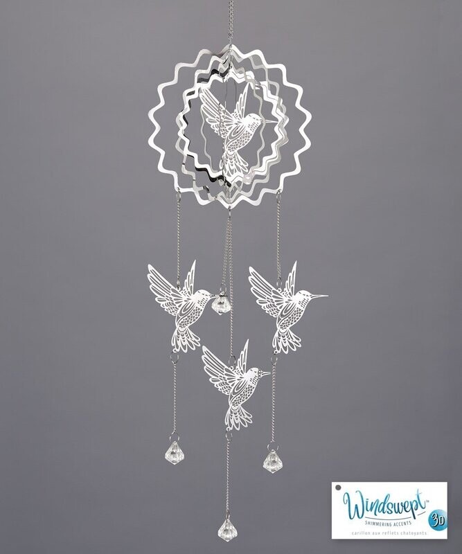 Stainless Steel 3D Hummingbird Wind Chime