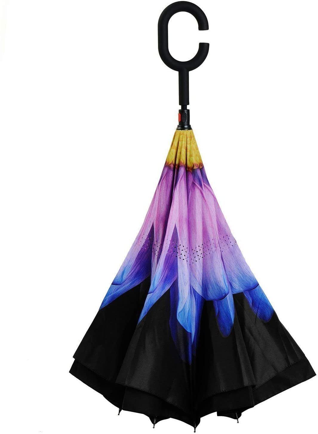 Standing Inverted Umbrella - Purple Flower