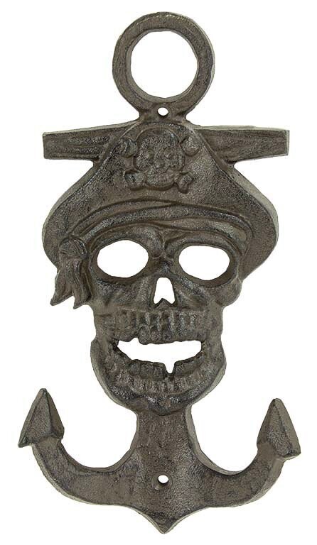 Cast Iron Pirate Skull Hook