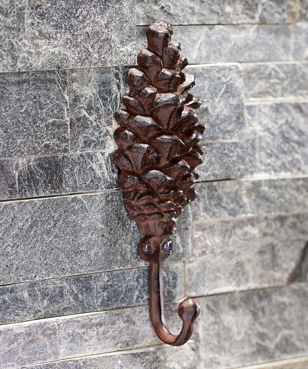 Cast Iron Pinecone Design Single Wall Hook