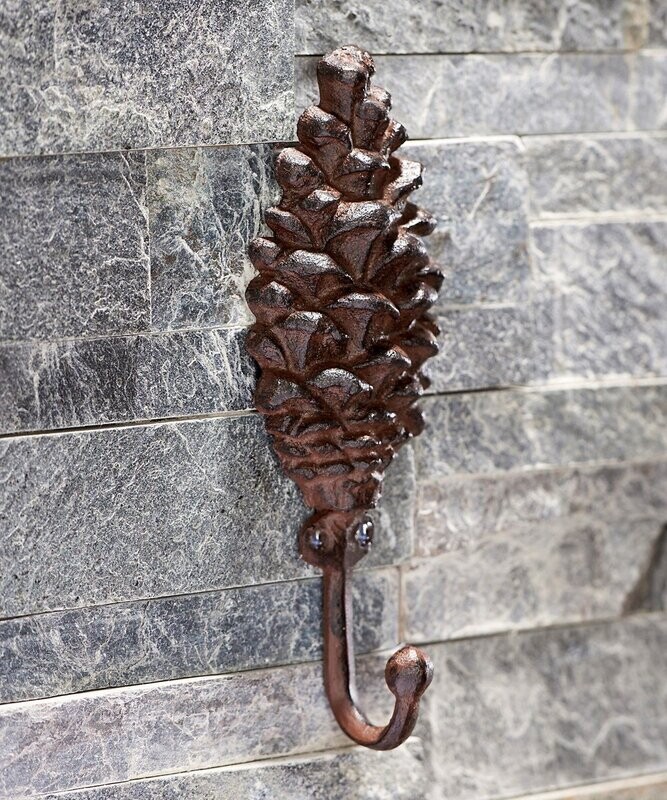 Cast Iron Pinecone Design Single Wall Hook