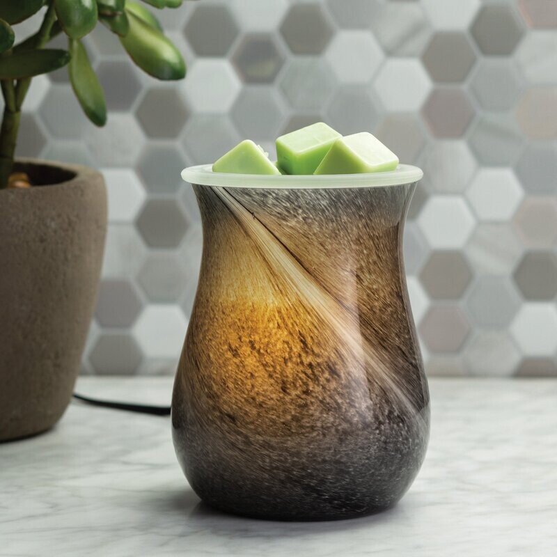 Blown Glass Obsidian Illumination Wax Melt Warmer