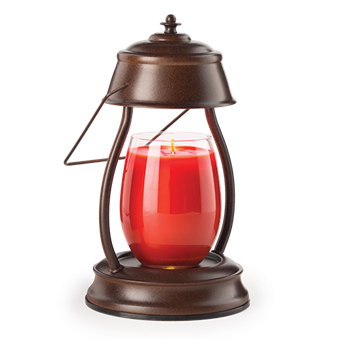 Hurricane Lantern Candle Warmer - Brown