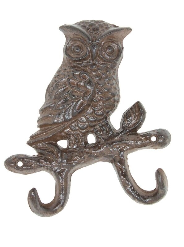 Cast Iron Owl Wall Hook