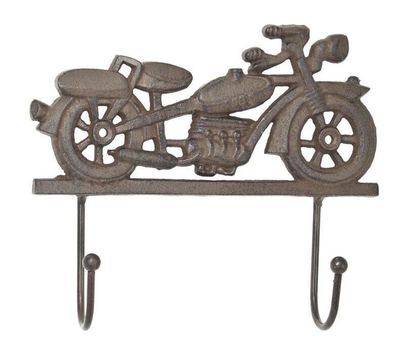 Cast Iron Motorcycle Double Wall Hook