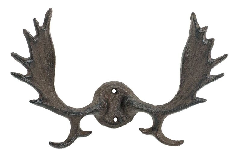 Cast Iron Moose Antler Wall Hook