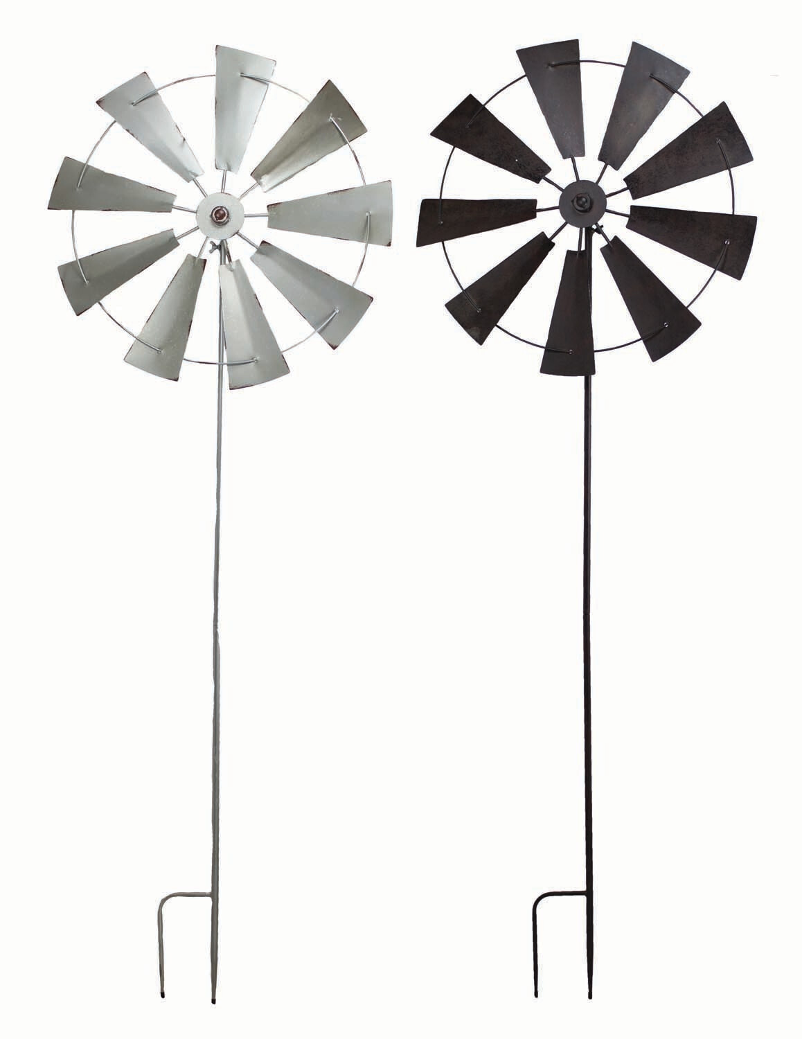 Large Windmill Wind Spinners, Black or Silver