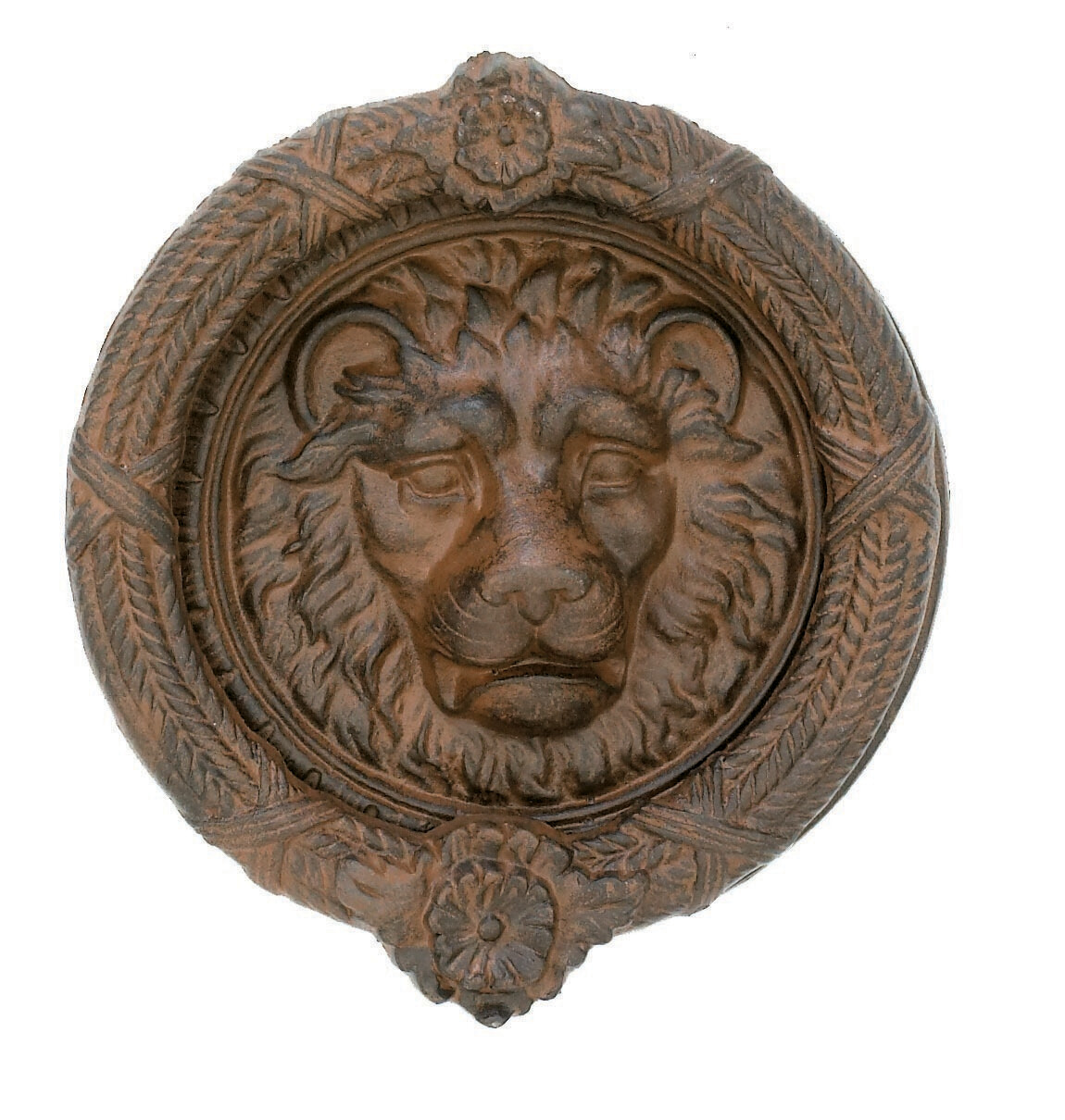 Cast Iron Circular Lion Head Door Knocker