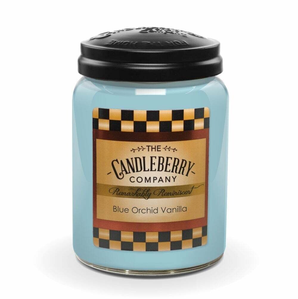 Candleberry Candles Blue Orchid Vanilla, 26 oz. Large Jar Scented Candle