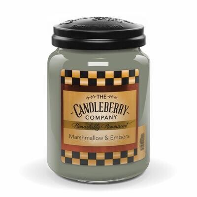 Candleberry Candles Marshmallow & Embers, 26 oz. Large Jar Scented Candle
