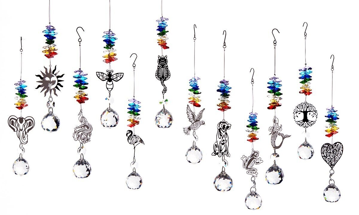 Hanging Prism Suncatchers, Colorful Crystals