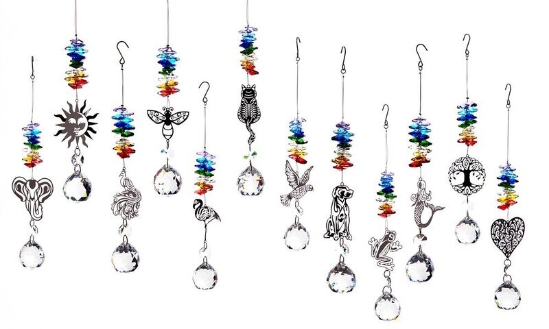 Hanging Prism Suncatchers, Colorful Crystals