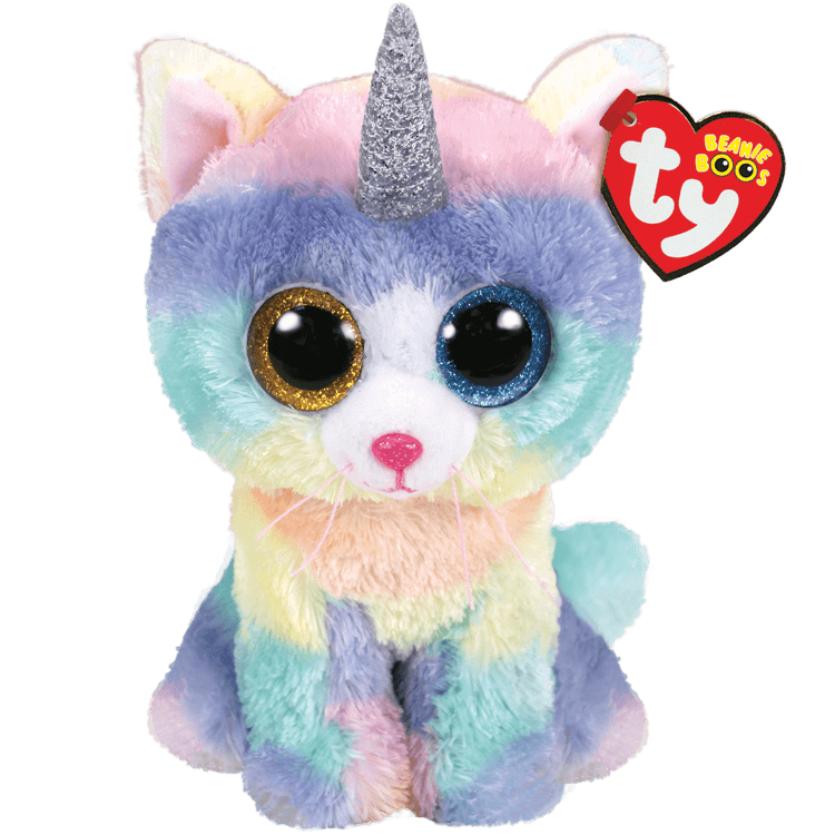 Beanie Boo - Heather rainbow unicorn cat