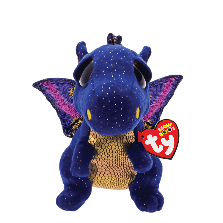 Beanie Boo - Saffire blue speckled dragon