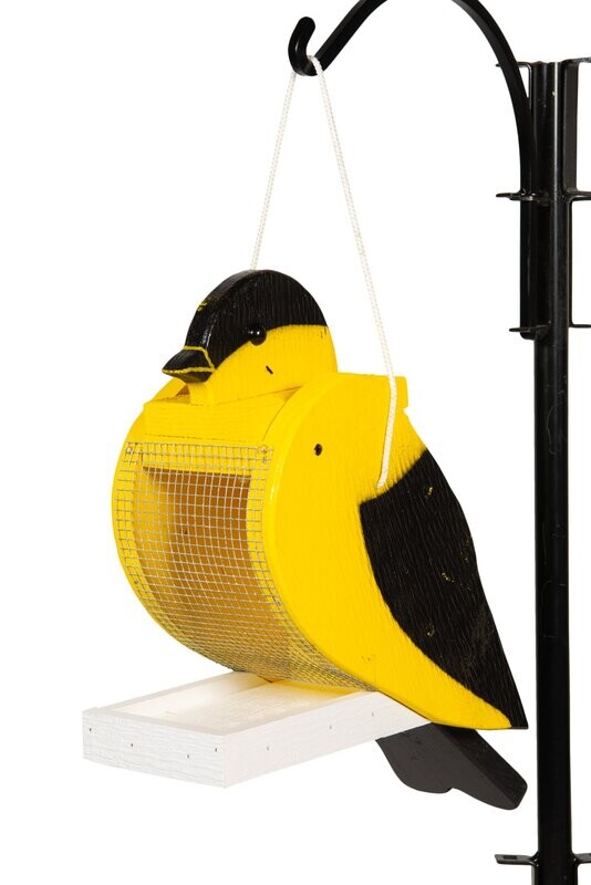 Finch Bird Shaped Wood Bird Feeder