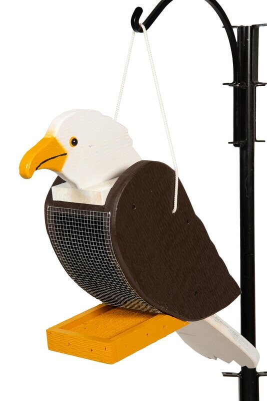 Bald Eagle Bird Shaped Wood Bird Feeder